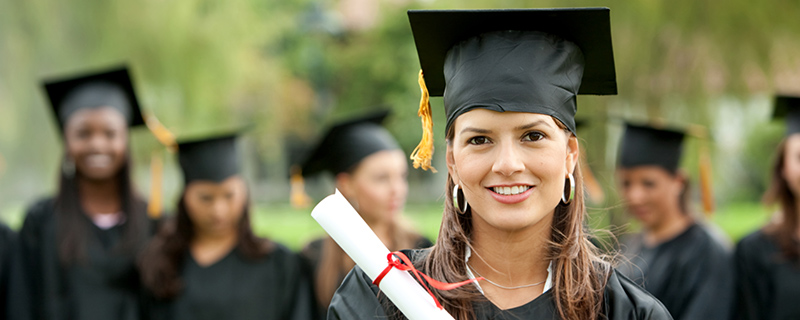 Woman graduating