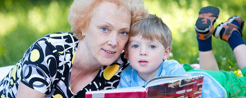 Grandmother with grandson