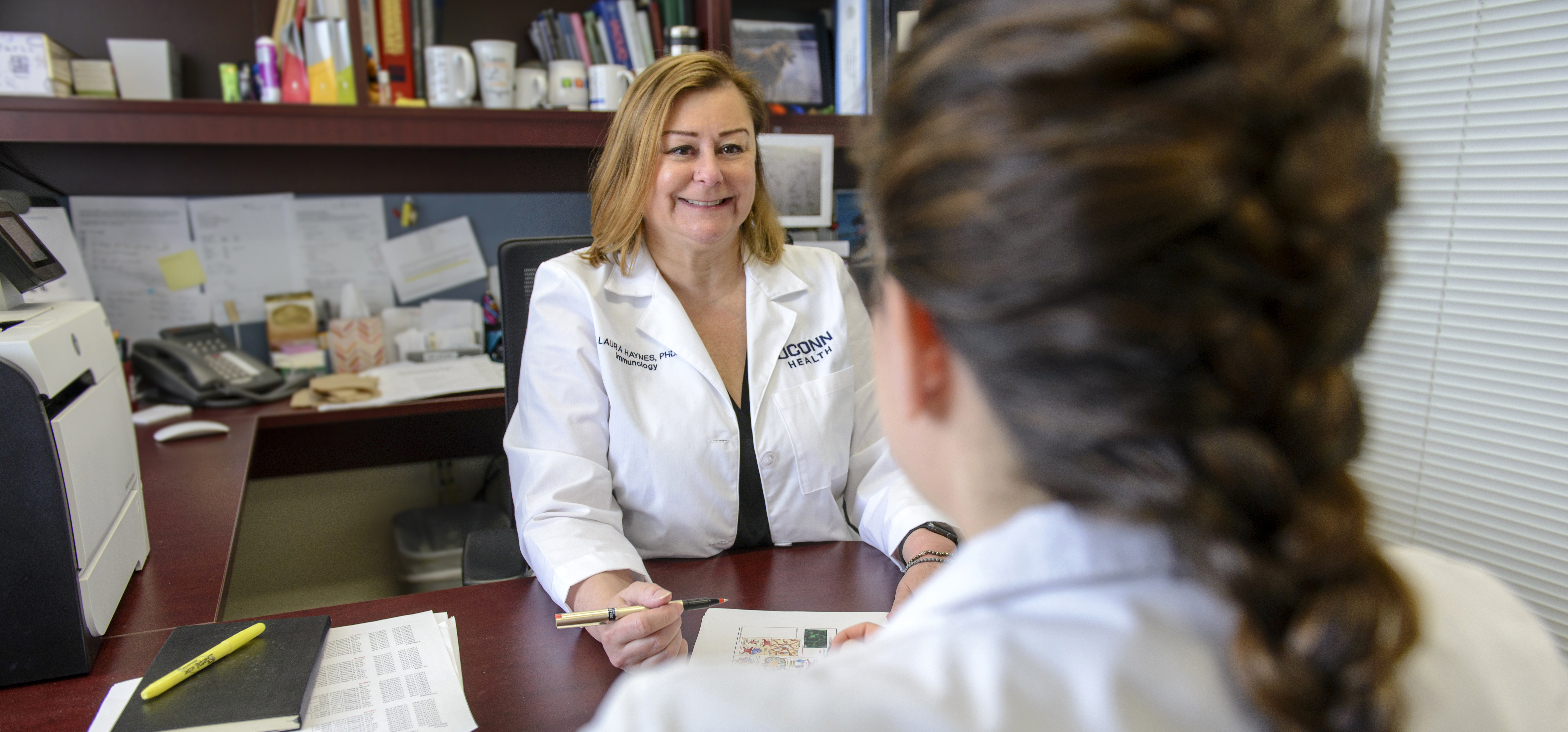 Dr. Laura Haynes in her office.