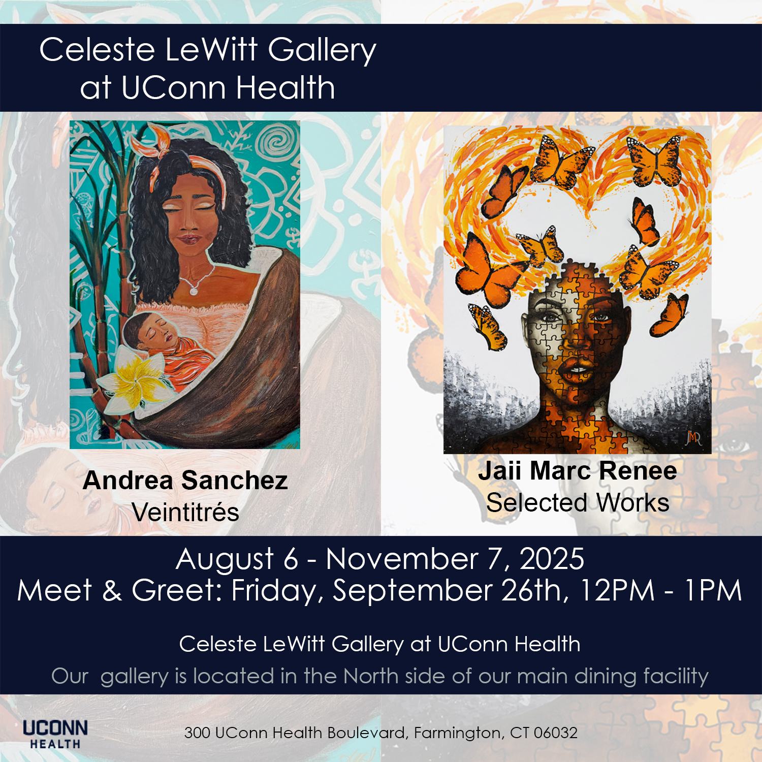 Promotional image for Andrea Sanchez and Jaii Marc Renee Exhibit