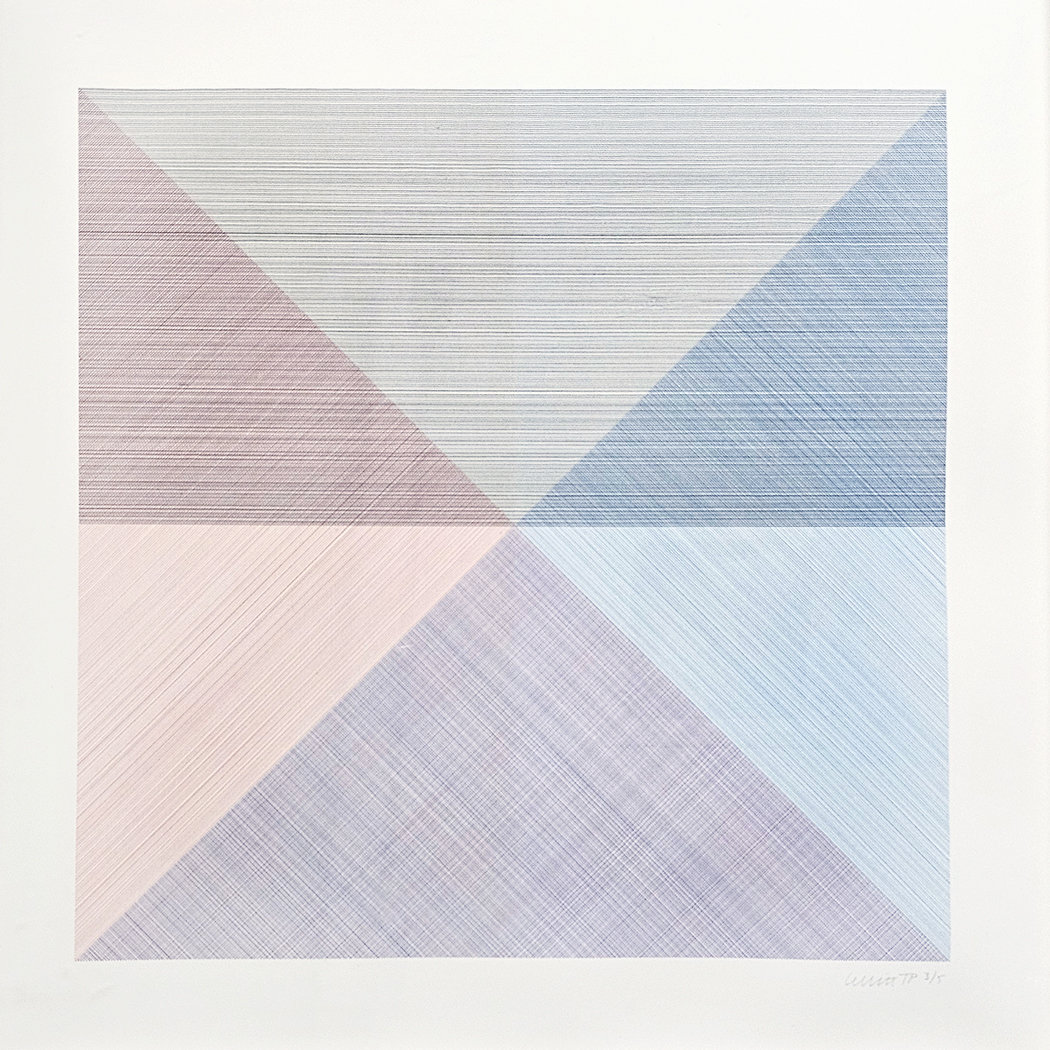 "Line Drawing" by Sol LeWitt, 18.5 x 18.5, serigraph, artist's proof "Line Drawing" by Sol LeWitt, 18.5 x 18.5, serigraph, artist's proof