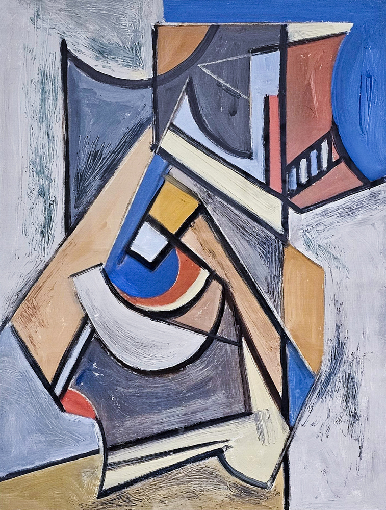 Untitled Abstract by Alan Tompkins, 19 x 22.5, Oil
