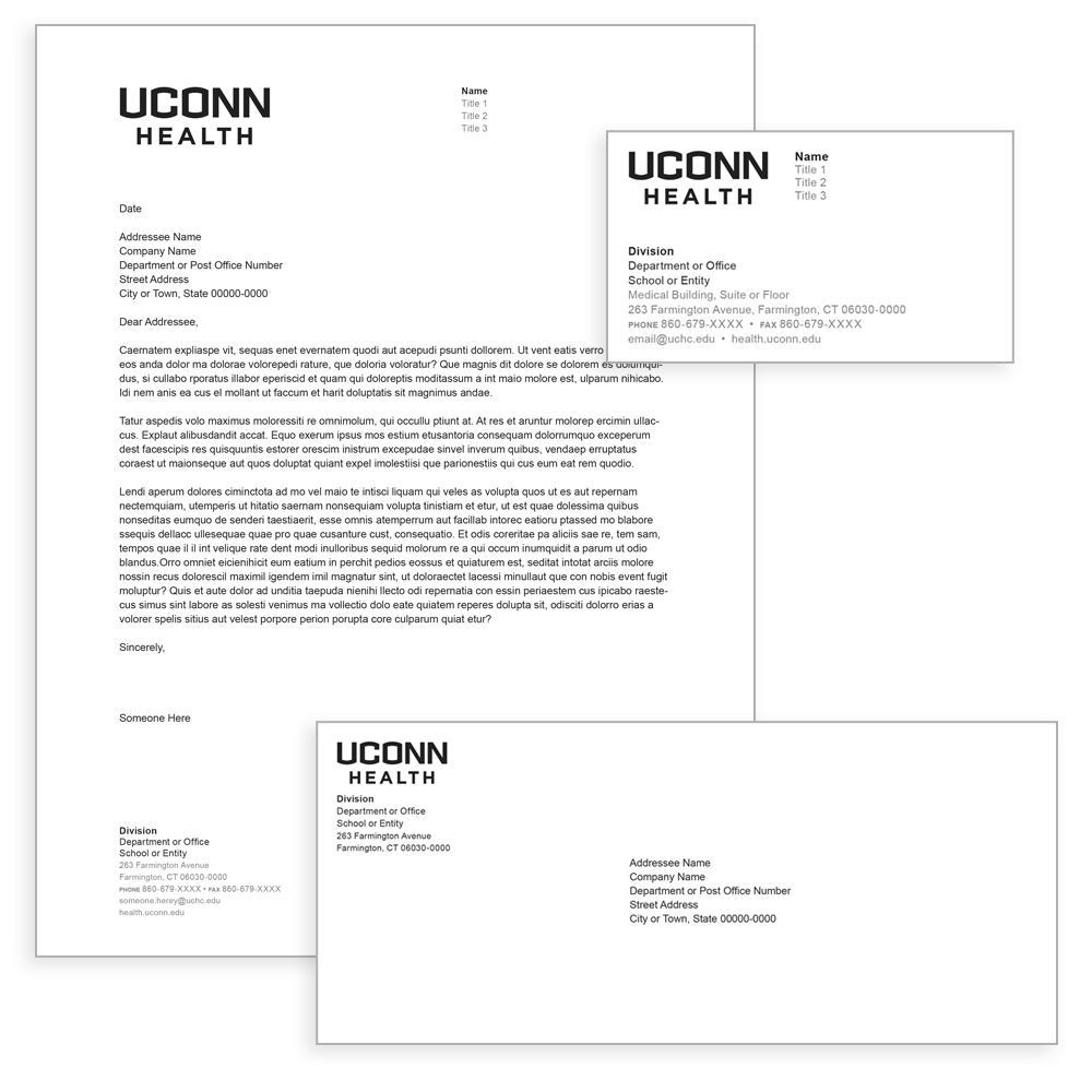 stationery_1000x1000 Samples of UConn Health stationery