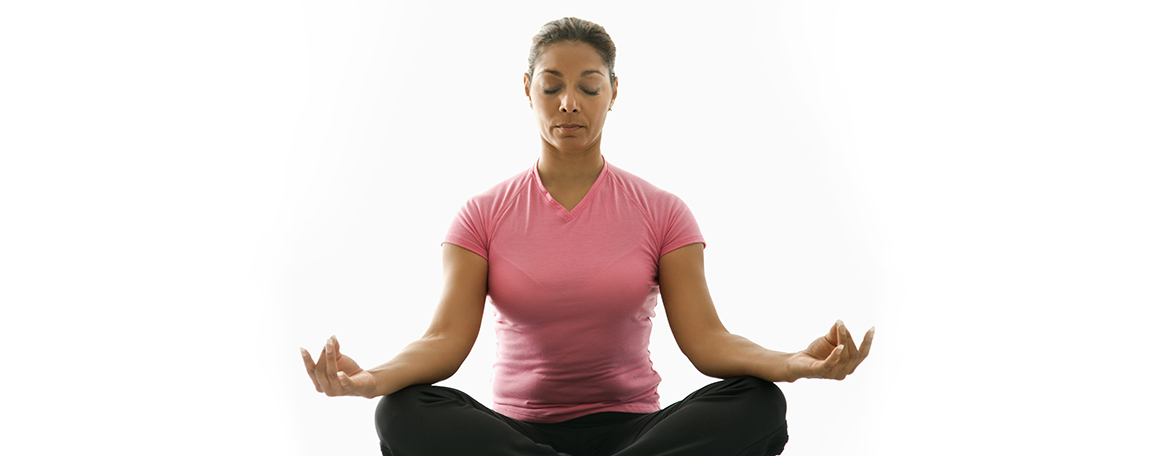 Woman practicing yoga