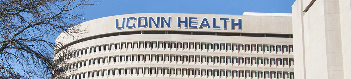 UConn Health building showing UConn Health sign