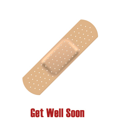 Get well soon band-aid