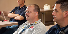 EMS providers attending a class