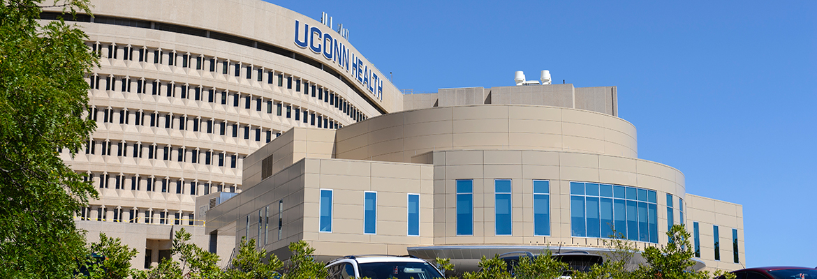 UConn Health building with Academic Rotunda