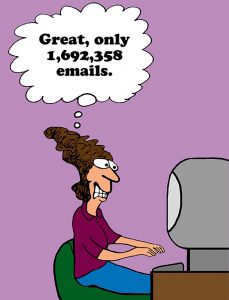 Cartoon about getting a million emails