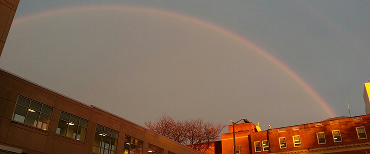 Rainbow over St. Francis Hospital and Medical Center