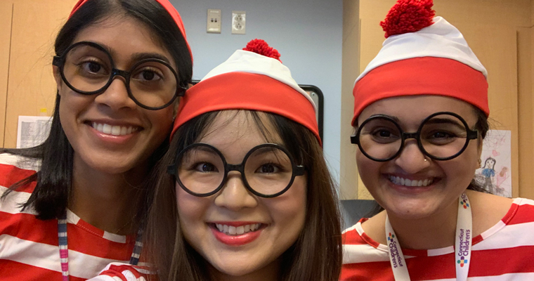 Fellows dressed up as Waldo