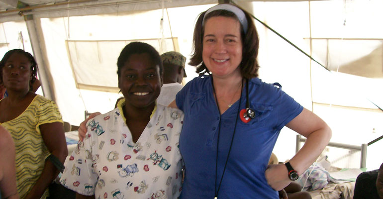 1.	ICU tent Port au Prince with Haitian head RN