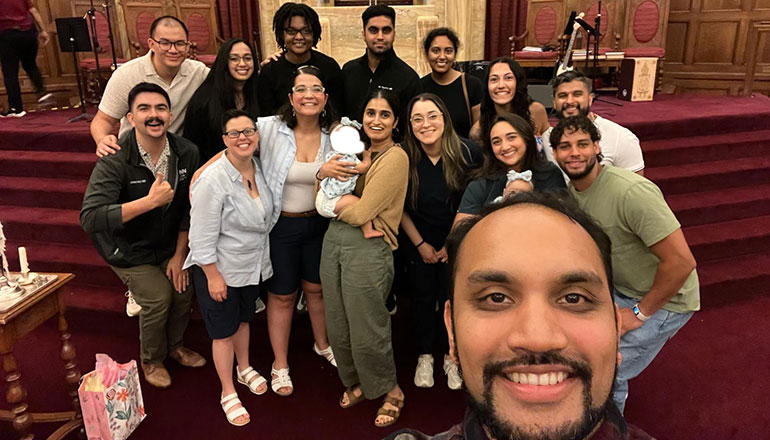 Group of residents at baptism