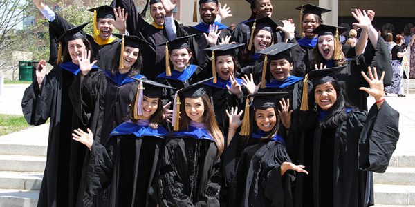 Biomedical Science PhD students at graduation, graduate student organization