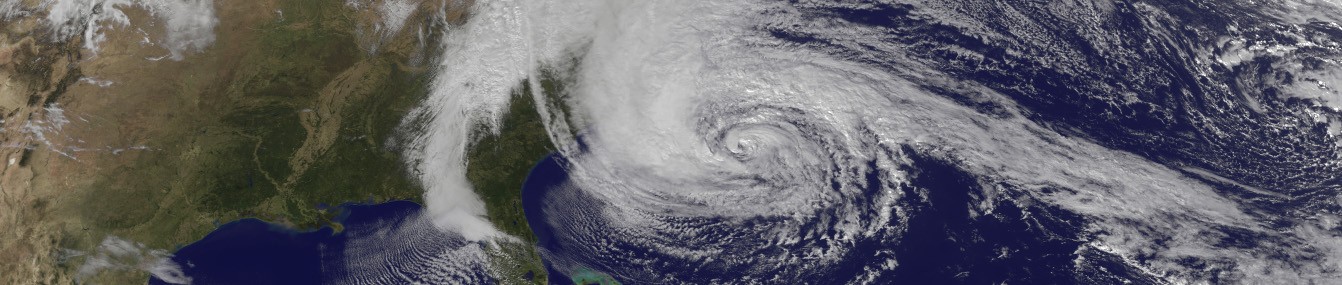 The Geostationary Operational Environmental Satellite 13 (GOES-13) captured this natural-color image of Hurricane Sandy at 1:45 p.m. NASA Earth Observatory image by Robert Simmon with data courtesy of the NASA/NOAA GOES Project Science team.