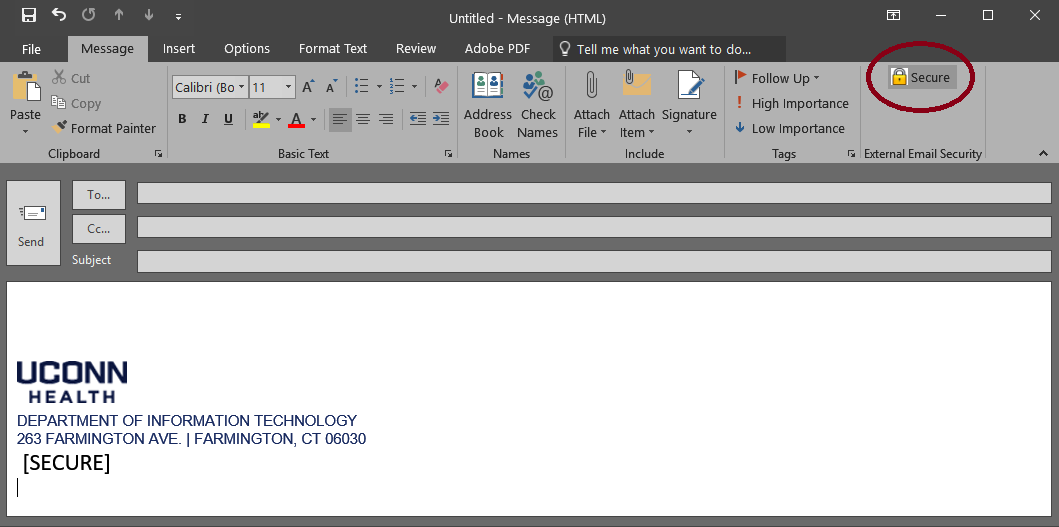 How to Send a Secure Email in Microsoft Outlook?