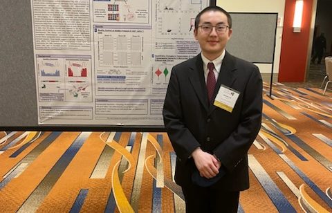 Kevin Liu presents his research on "Aging-Associated Heterochromatin Dysfunction in Lymphocytes and Monocytes" at the 2023 AAP/ASCI/APSA Joint Meeting in Chicago, IL.