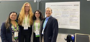 2026 Annual AACR Attendees (left to right): Jen-Yuan Christine Kao, Maia Jakubowski, Sara Halili, and Dr. Arnold.