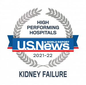 High Performing Hospital - Kidney Failure by U.S. News and World Report
