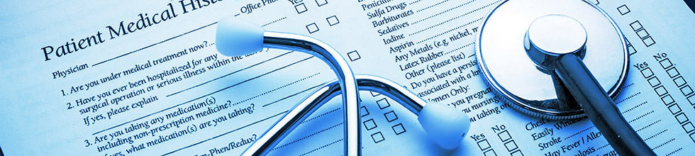 Patient medical history form