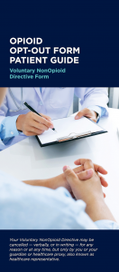 Voluntary NonOpioid Directive Patient Guide