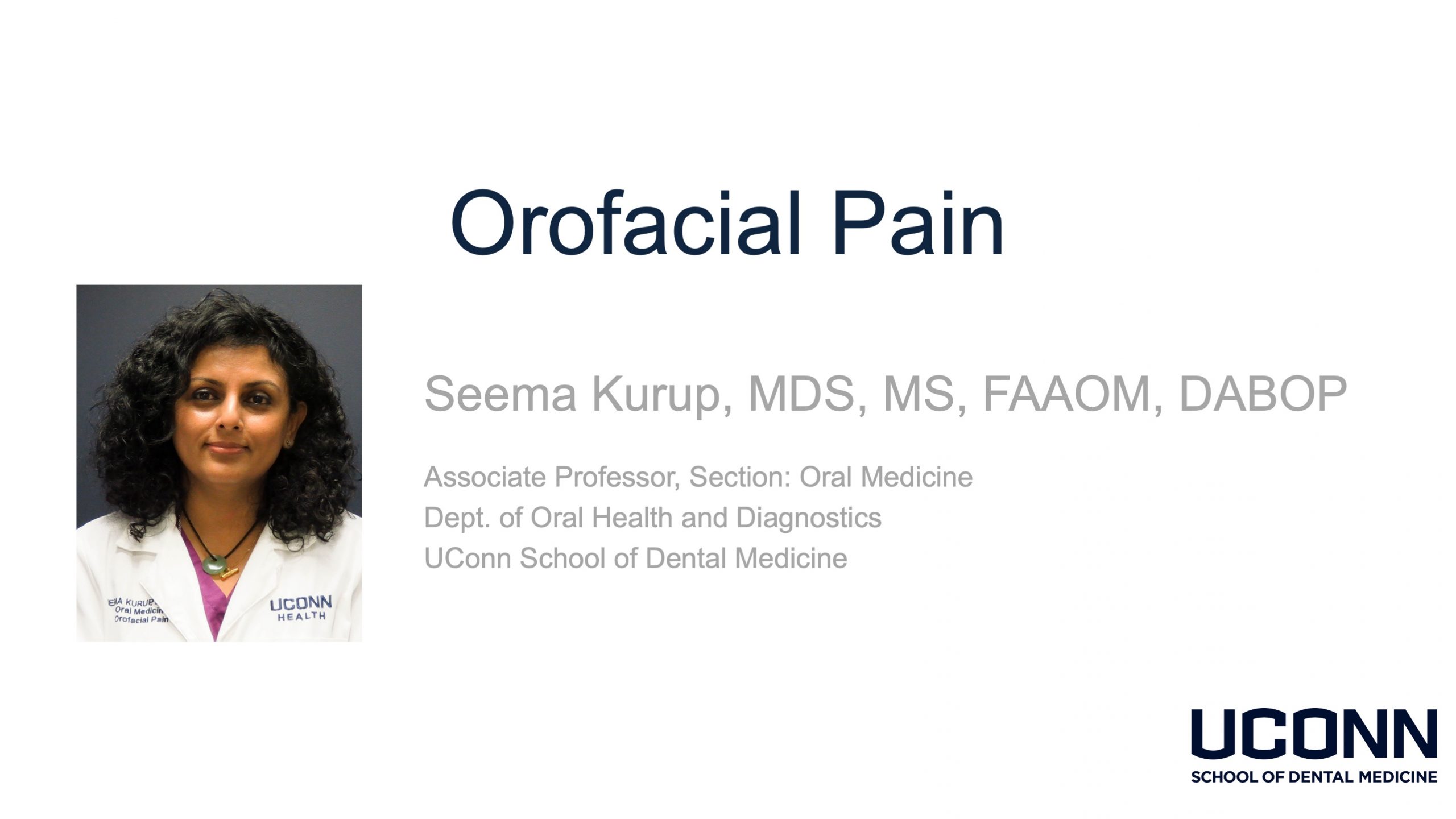 Orofacial Pain - Title Slide
