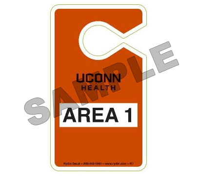 Sample of Area 1 Hangtag