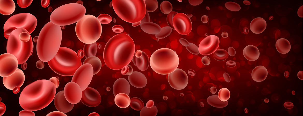 3D red streaming blood cells