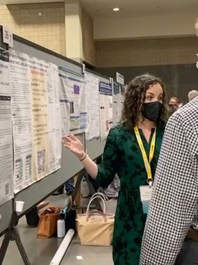 Eileen Condon at a poster session