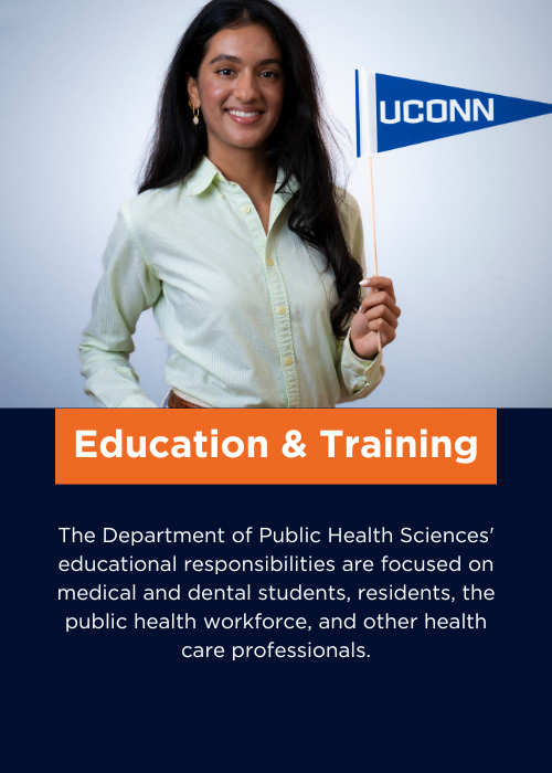 The Department of Public Health Sciences' educational responsibilities are focused on medical and dental students, residents, the public health workforce, and other health care professionals.