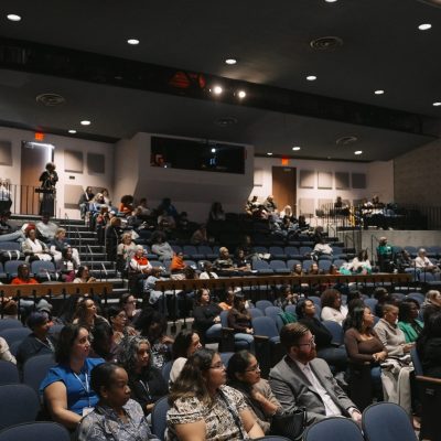 audience watching panel