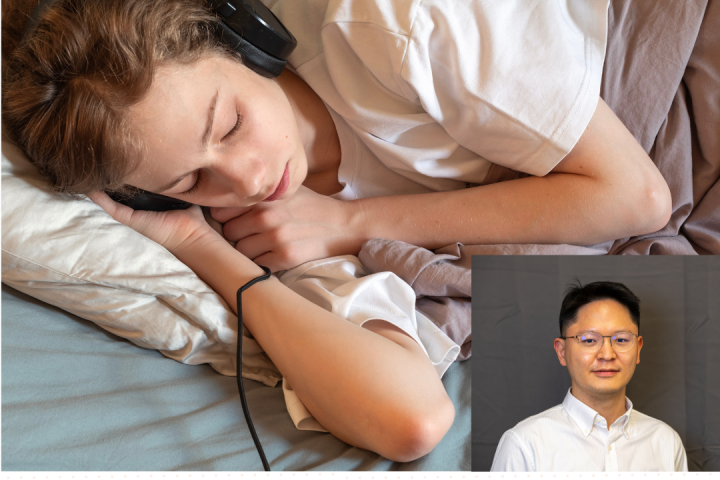teenager sleeping and portrait of greg rhee