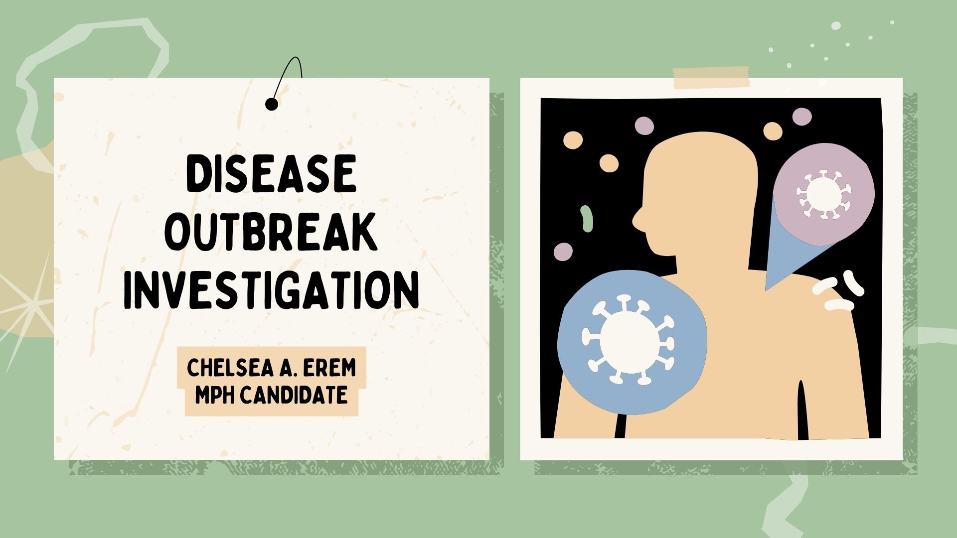 title page for disease outbreak investigation presentation