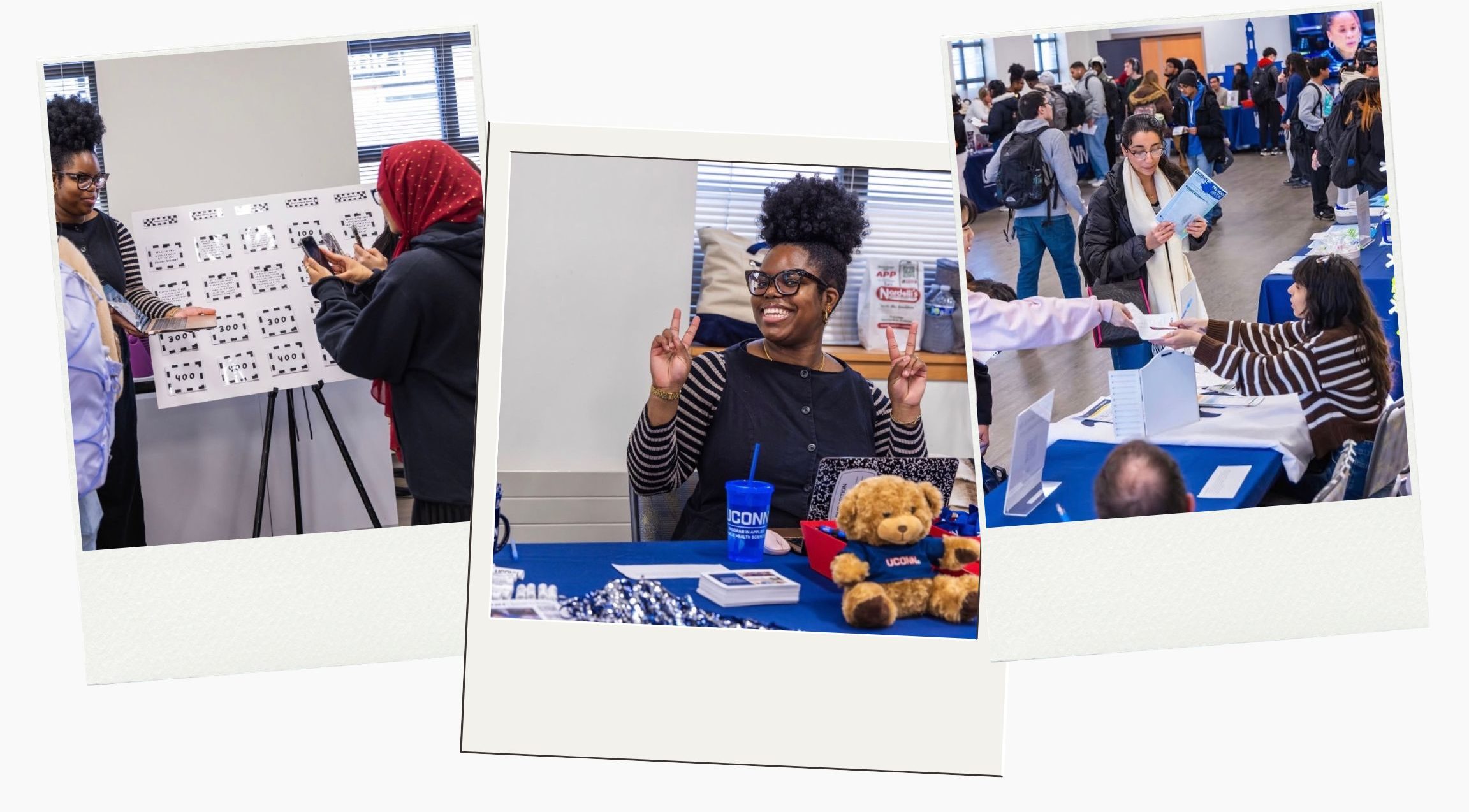 group collage of career exploration day at uconn waterbury