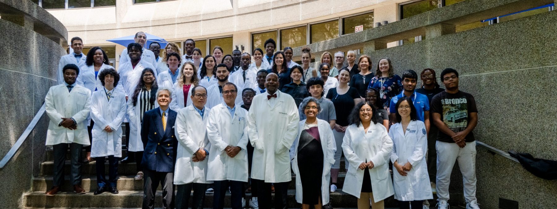 Students, staff, and faculty of the Cato T. Laurencin Institute for Reengineering at UConn Health on July 17. 2024 (Tina Encarnacion/UConn Health Photo)