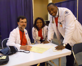 Dr. Bruce Gould, Dr. Juliet Appiah and James Wallace.