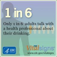 only 1 in 6 talk about drinking with professional