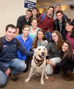 Students with a service dog