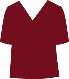 Maroon scrub top