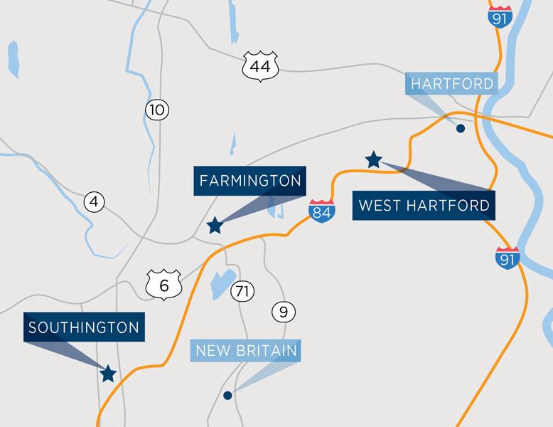 Farmington area map