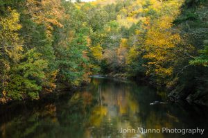 Leaves changing along the river in Washington, CT (John Munno Photography)