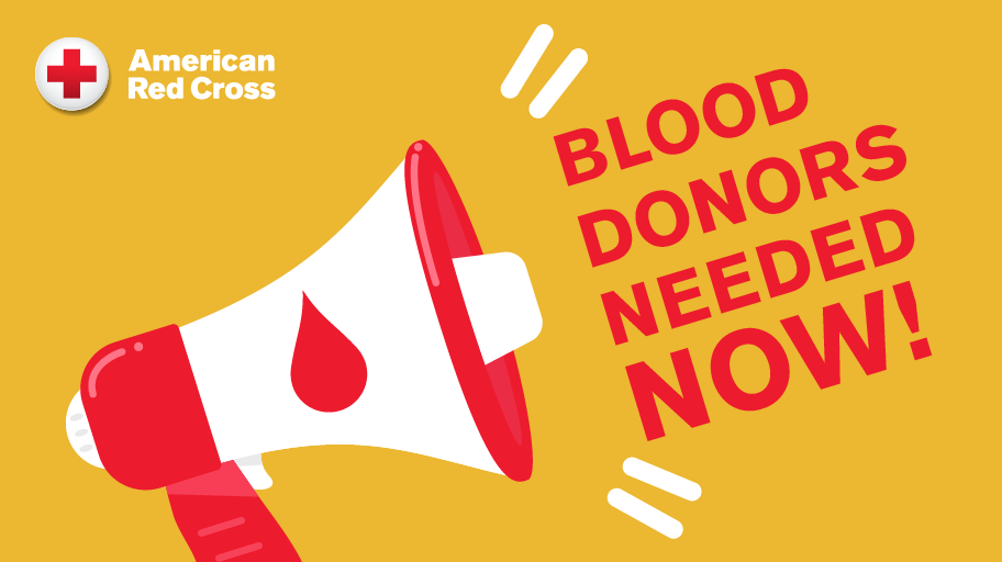Blood Donors Needed Now banner