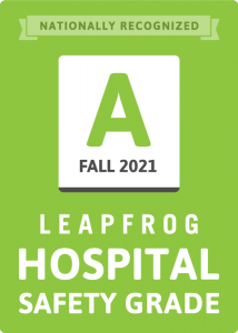 Fall 2021 'A' Rating for Patient Safety by The Leapfrog Group