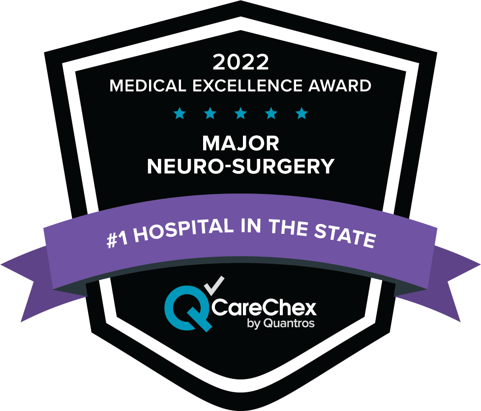 2022 Medical Excellence Award for Major Neurosurgery, Number 1 Hospital in the State logo