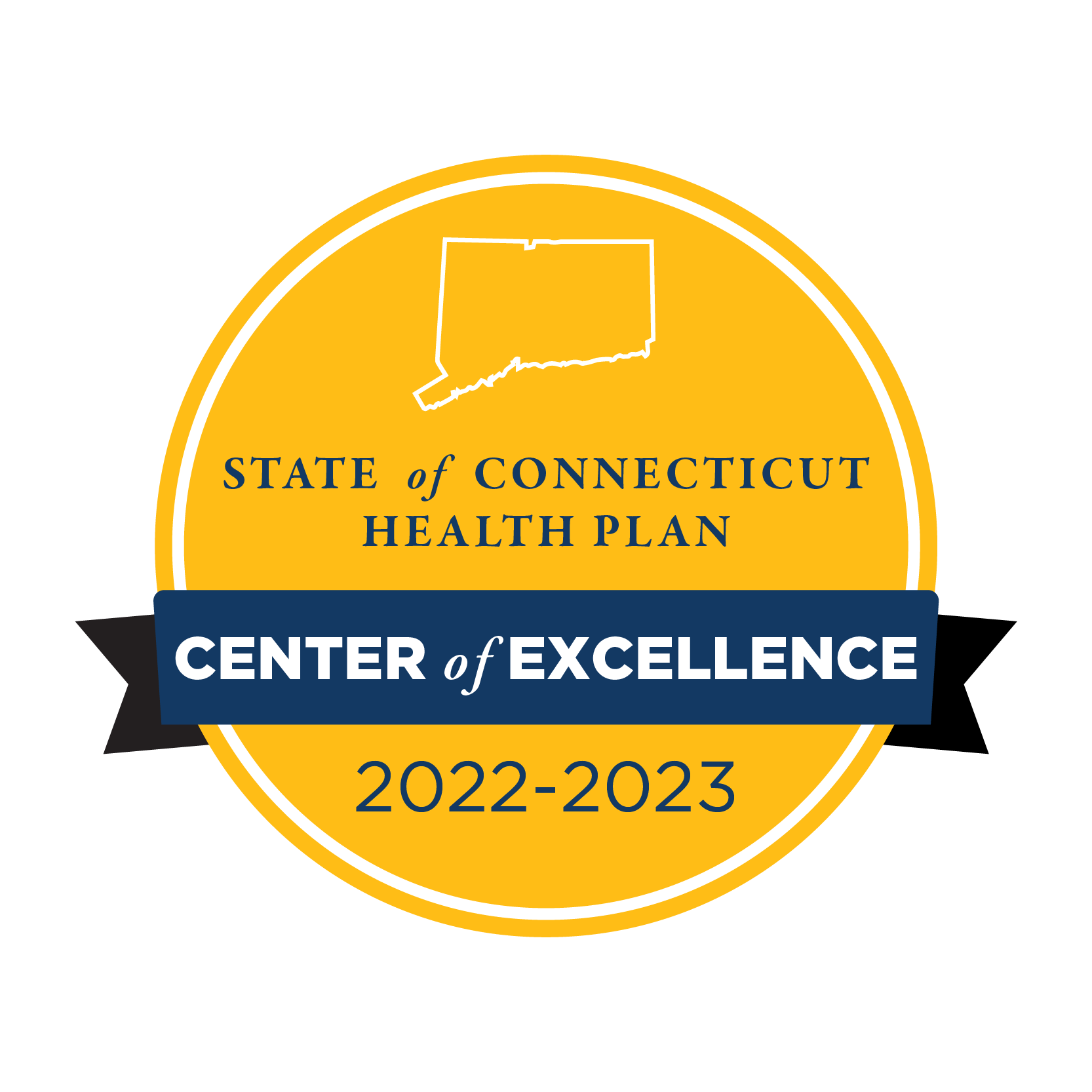 State of Connecticut Health Plan Center of Excellence badge