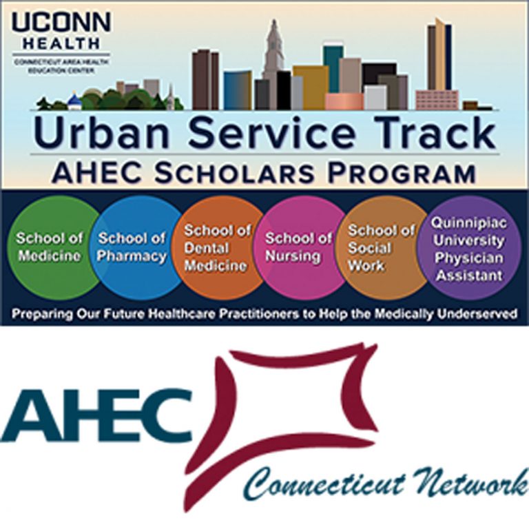 Urban Service track and CT AHEC logos