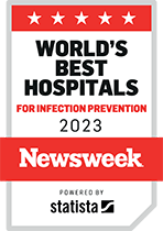Newsweek's World's Best Hospitals for Infection Prevention 2023 logo