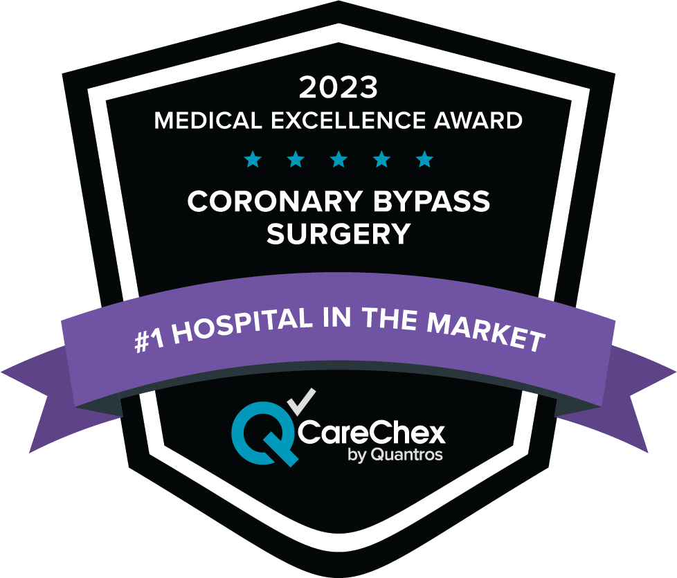2023 Medical Excellence Award for Coronary Bypass Surgery, Number One Hospital in the Market