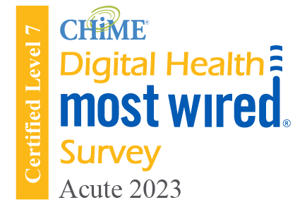 CHiME Digital Health Most Wired logo Acute 2023 Certified Level 7