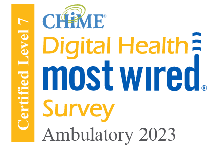 CHiME Digital Health Most Wired logo Ambulatory 2023 Certified Level 7